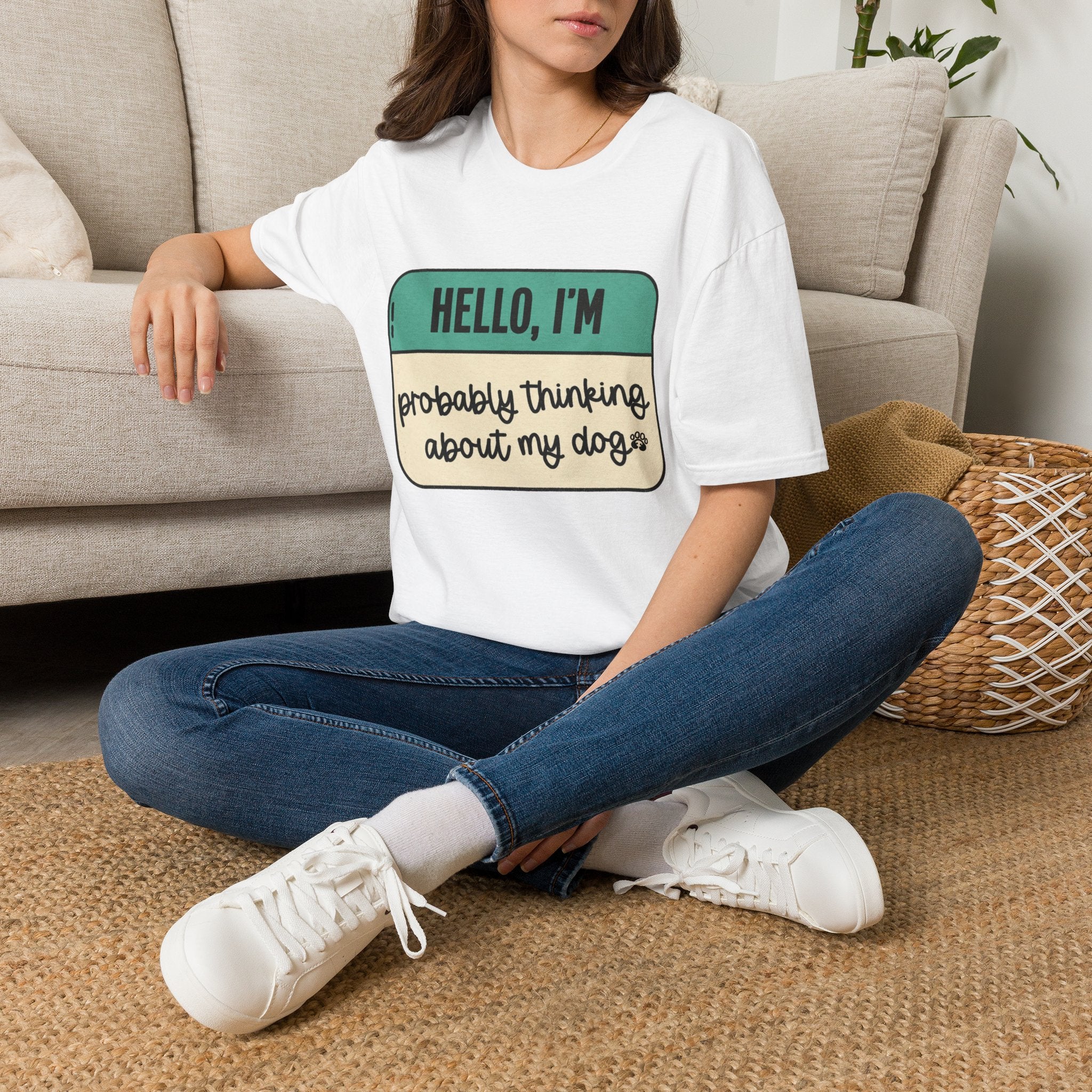 Hello, I'm  Probably Thinking About My Dog T-shirt