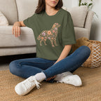 Golden Retriever Floral T-shirt