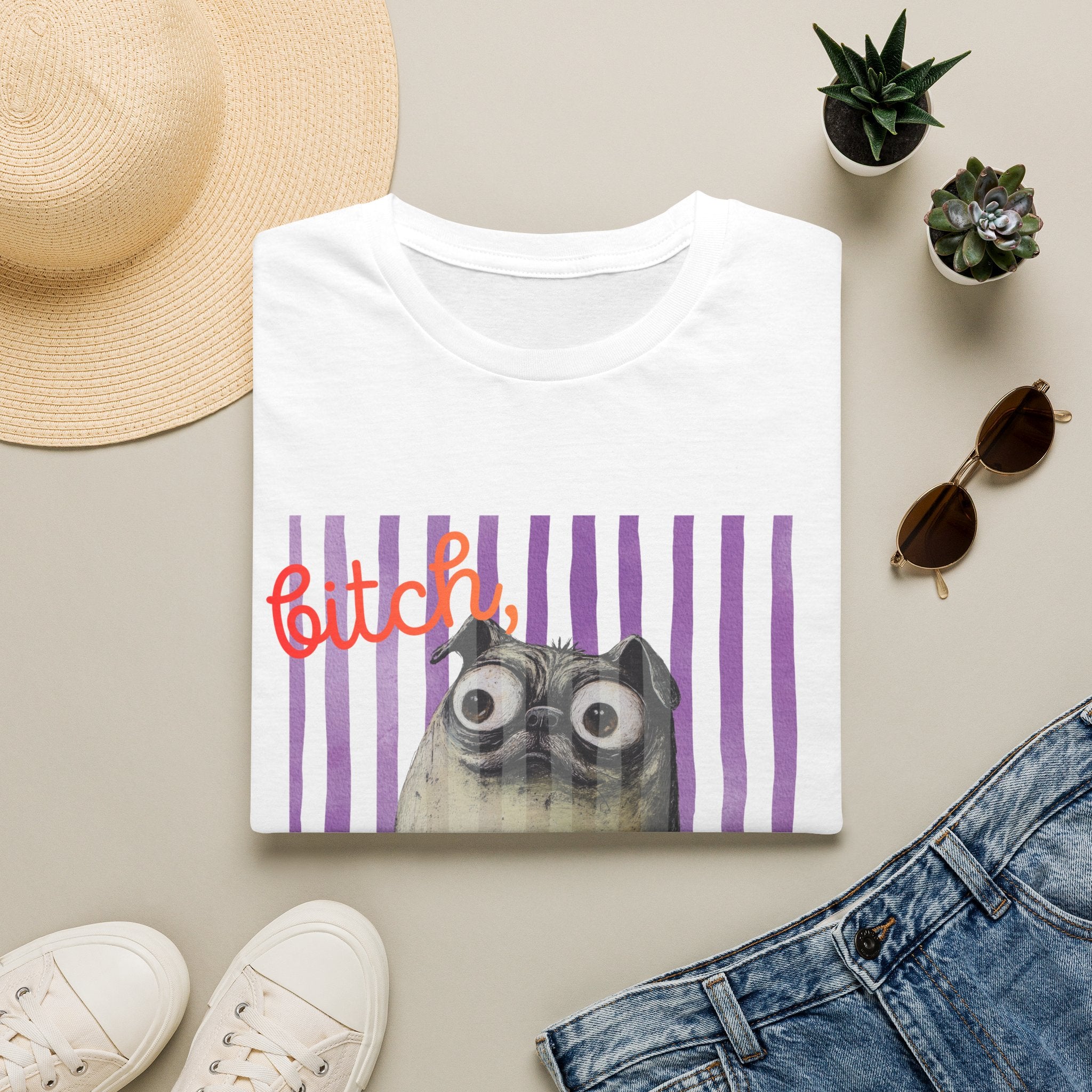 Funny Pug T-Shirt, Bitch Please Tee, My Pug is Judging You