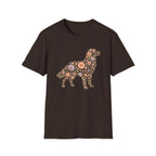 Golden Retriever Floral T-shirt