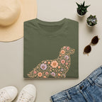 Golden Retriever Floral T-shirt