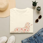 Long Haired Dachshund Floral T-shirt
