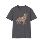 Golden Retriever Floral T-shirt