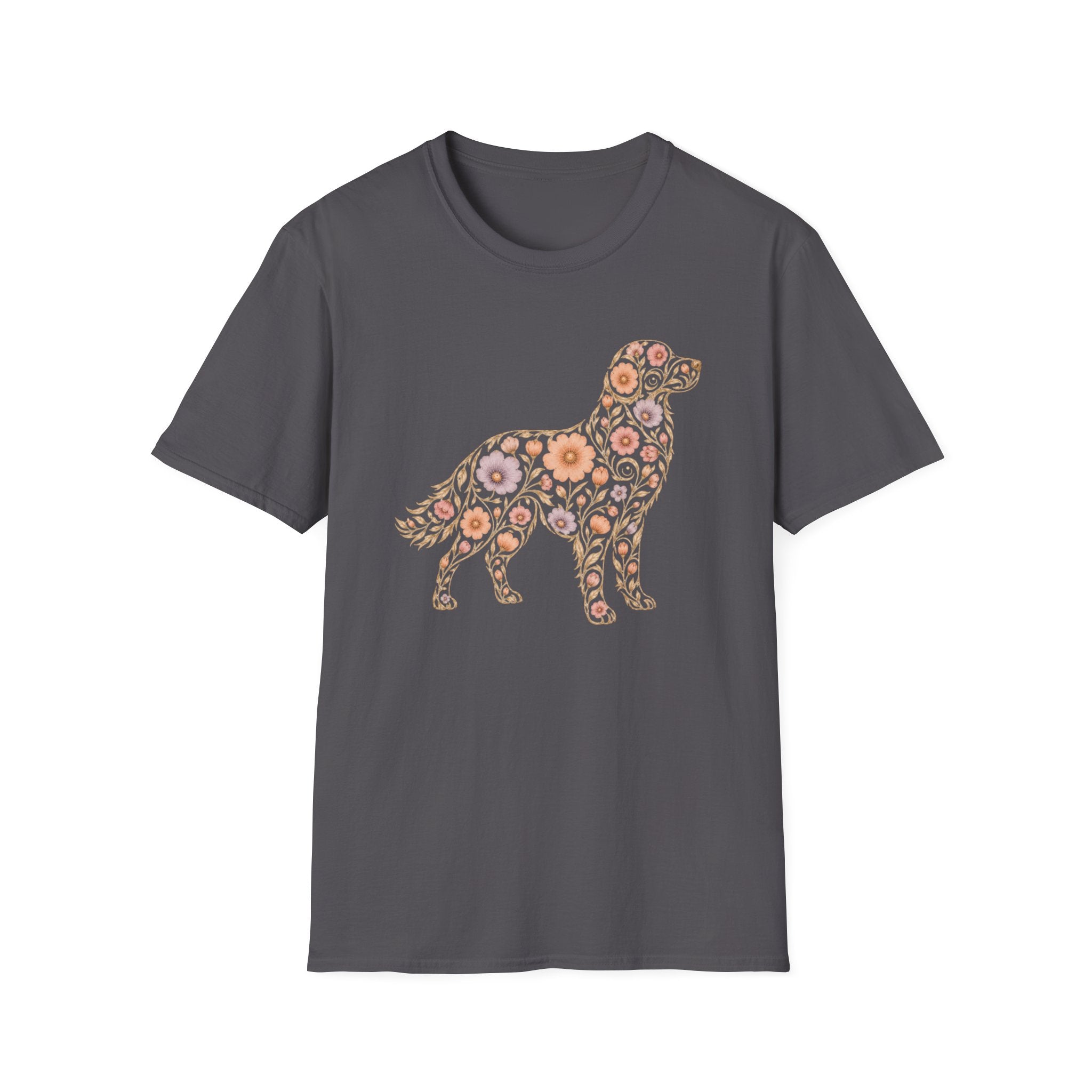Golden Retriever Floral T-shirt