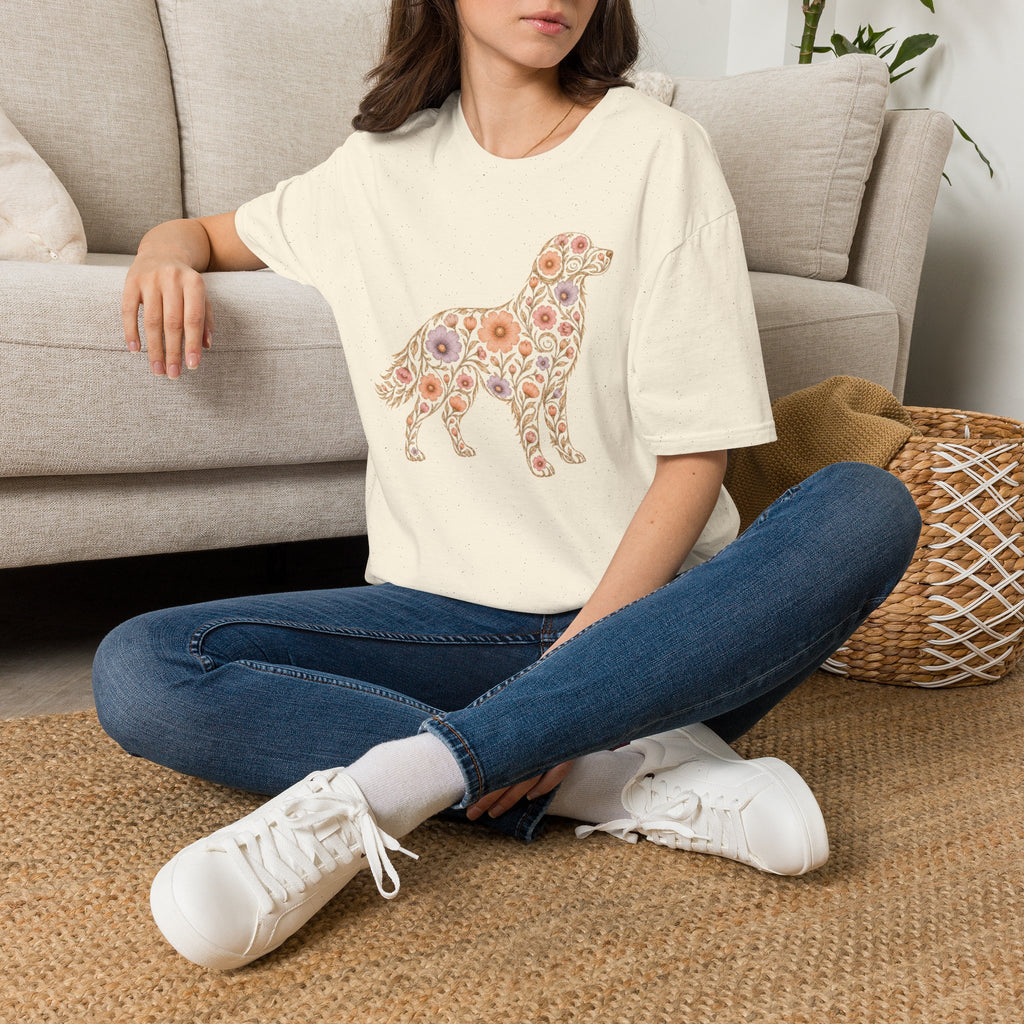 Golden Retriever Floral T-shirt
