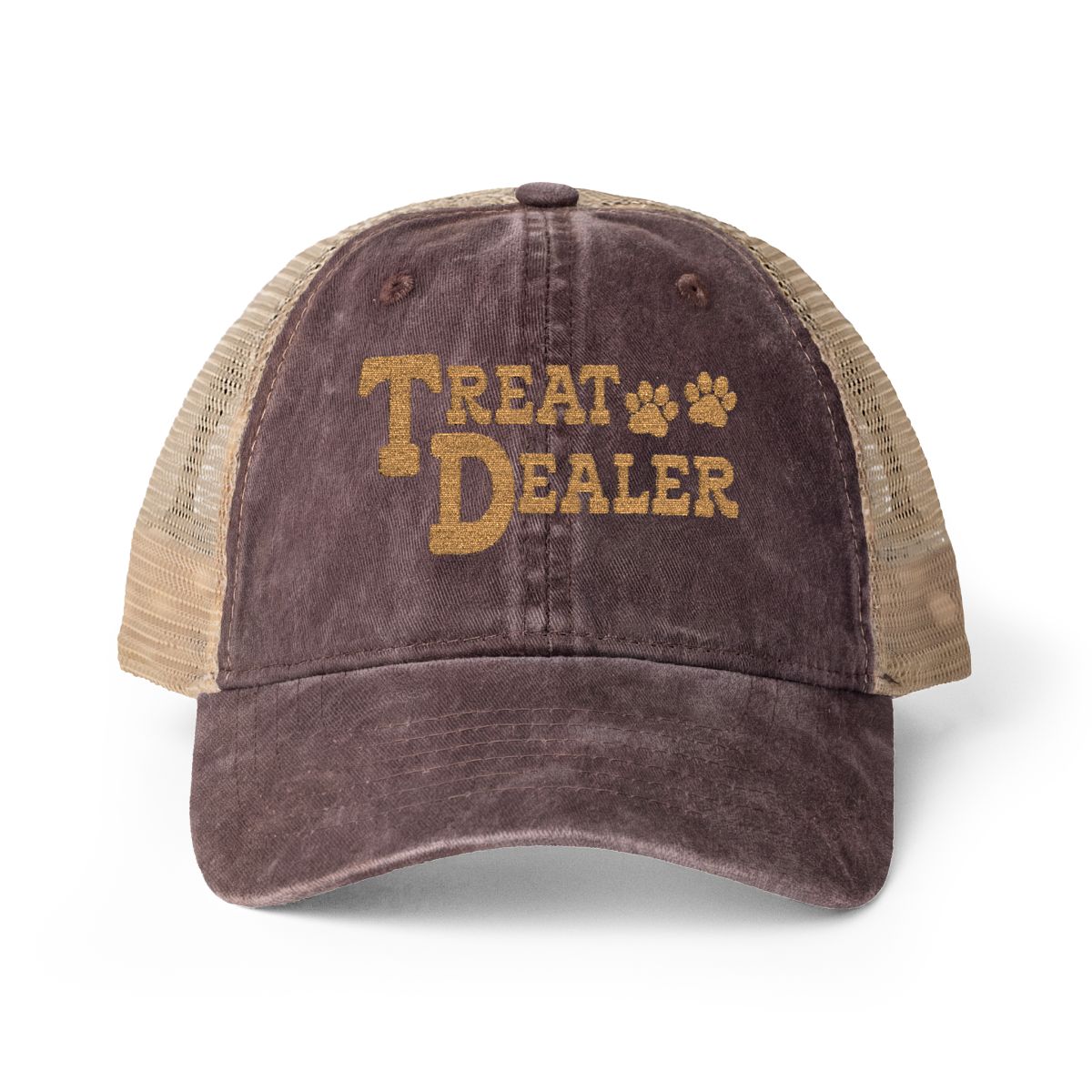 Treat Dealer Embroidered Leopard Trucker Hat