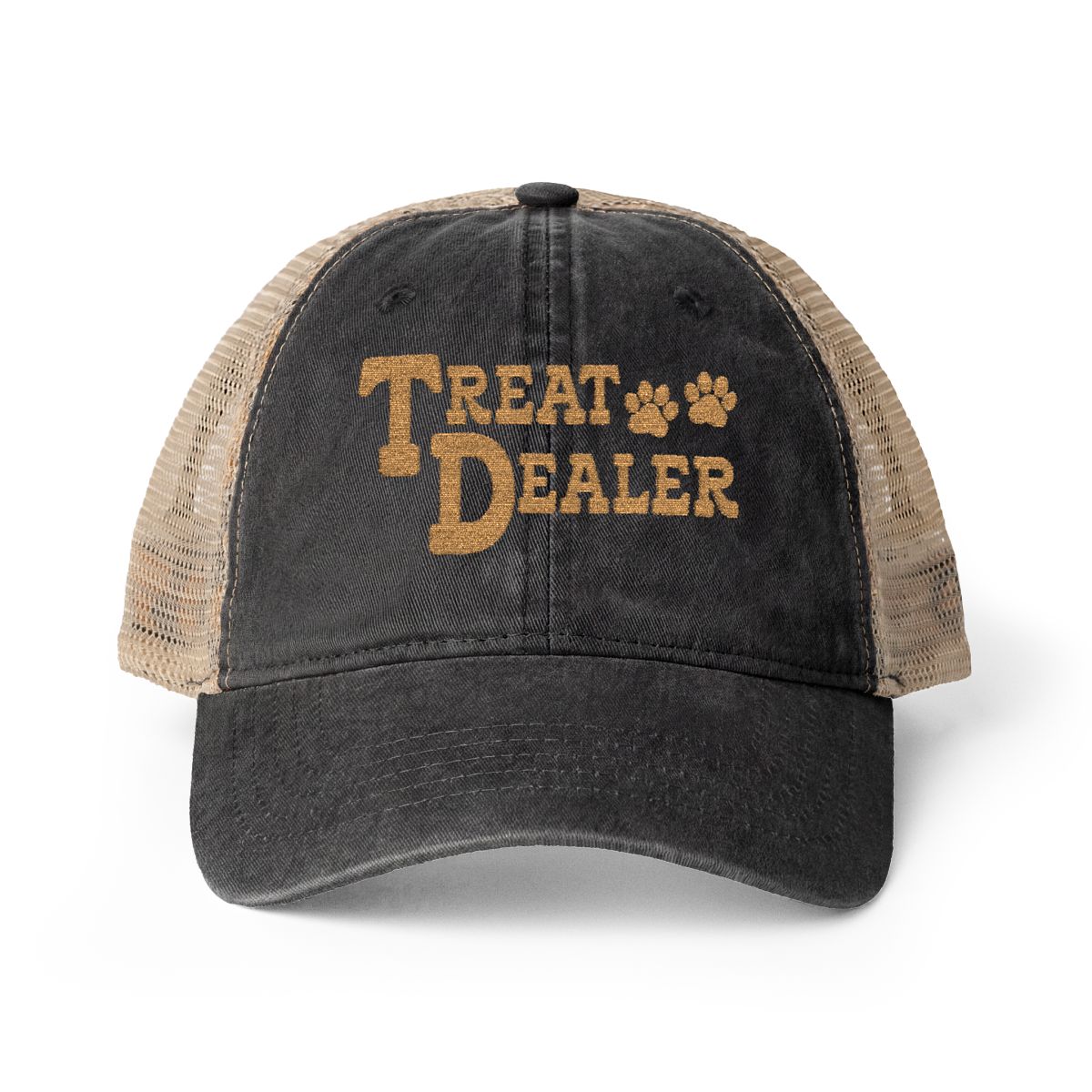 Treat Dealer Embroidered Leopard Trucker Hat