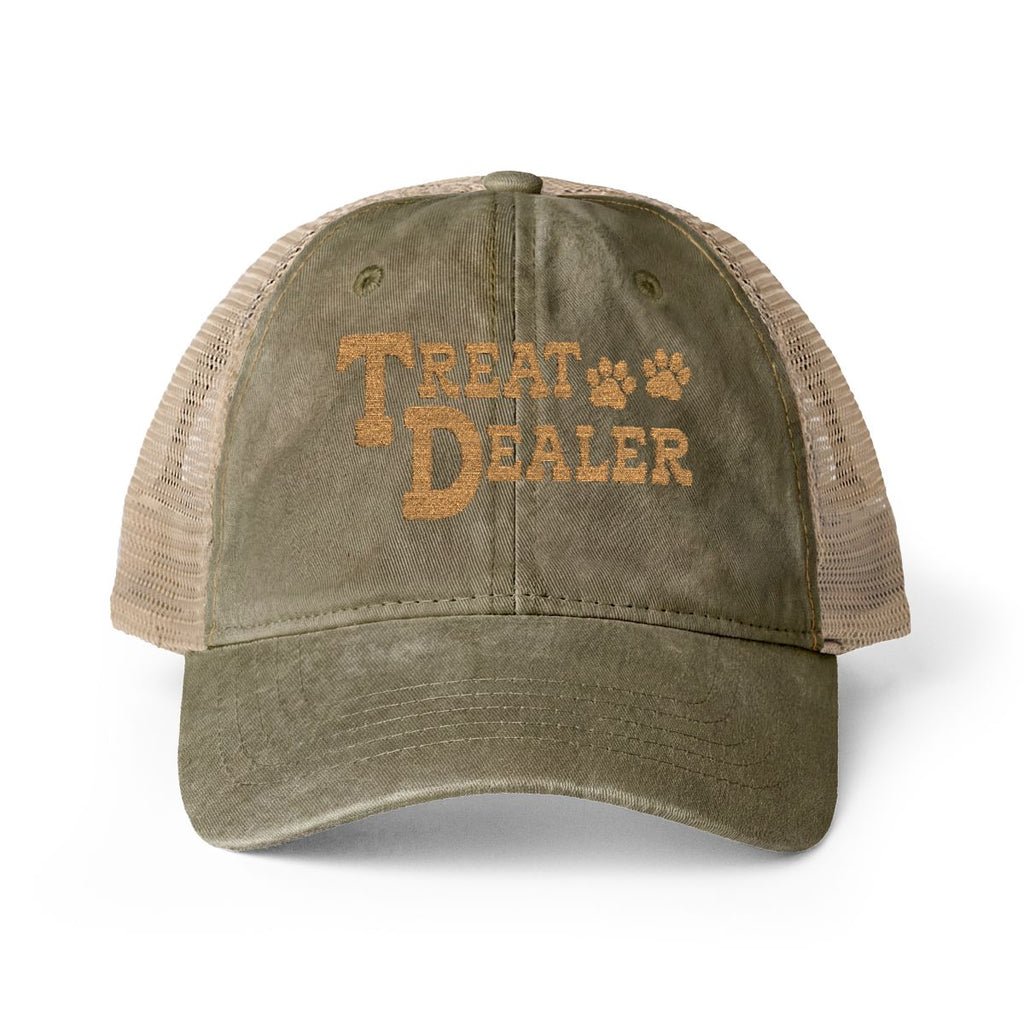 Treat Dealer Embroidered Leopard Trucker Hat